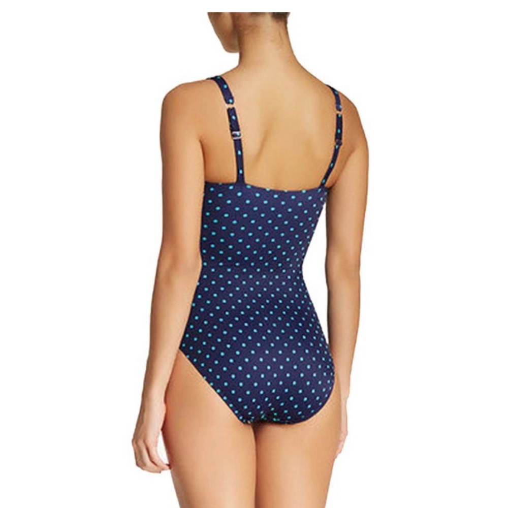 Spanx Navy Dot Swimsuit - Picture 2 of 3
